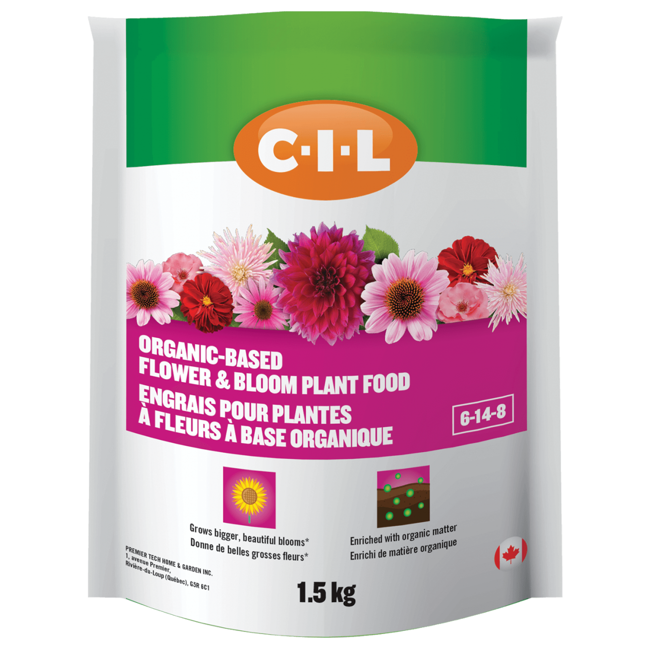 C-I-L® Engrais pour plantes à fleurs à base organique 6-14-8